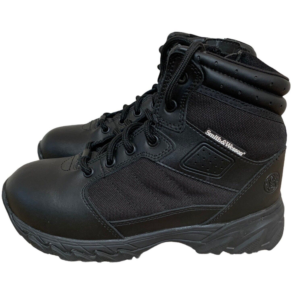 Smith & Wesson Breach 2.0 Women's Tactical Side-Zip 6" Black Boots Size 5R
